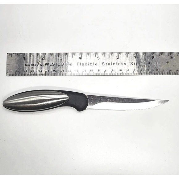 Vtg Oneida Contoura 12 Pc. Cutlery Knife Set High-Carbon Stainless w/Chef's Bag - Picture 7 of 16